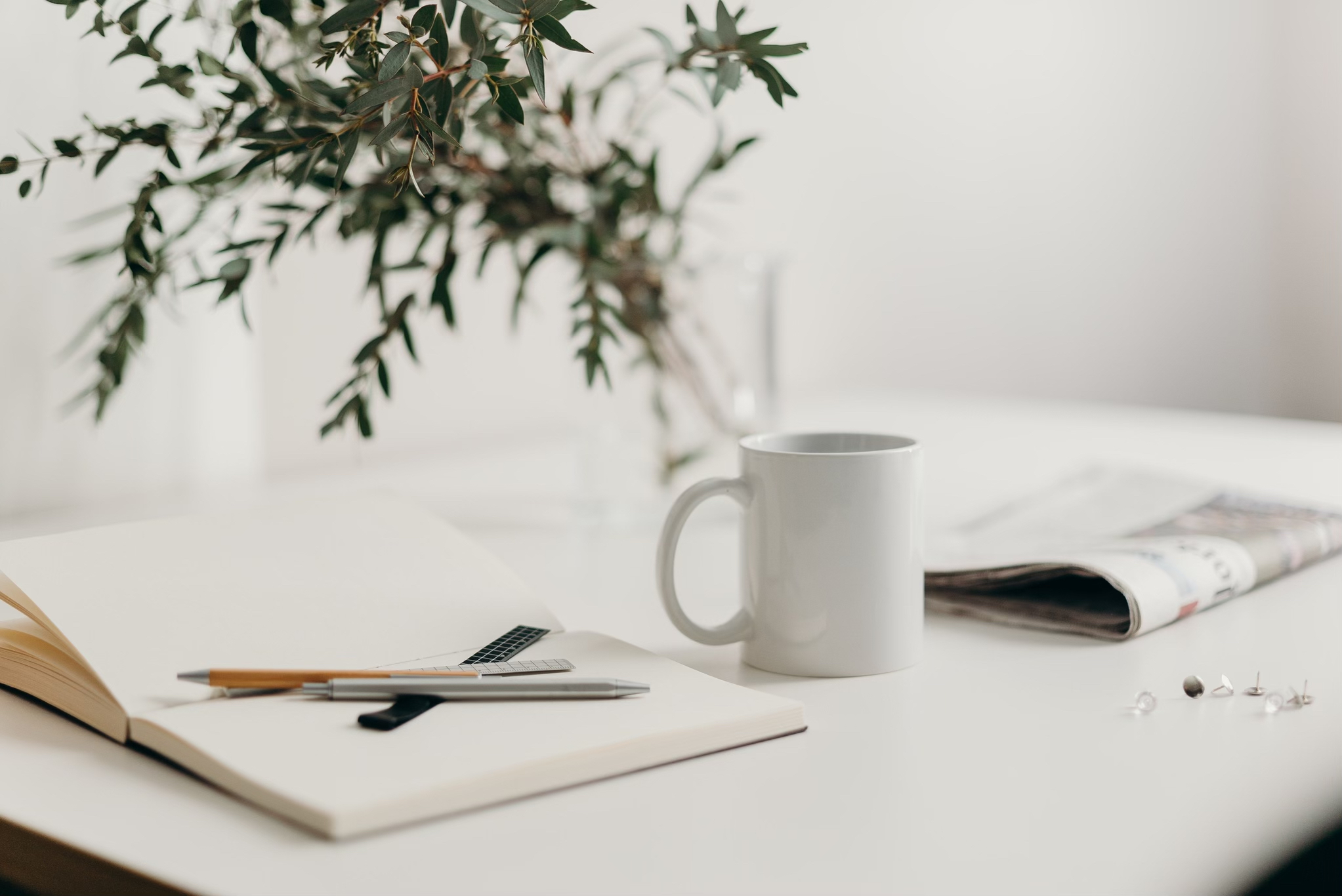 Picture of Desk with Coffee